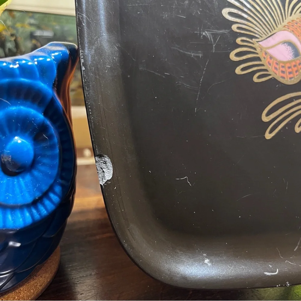 Couroc Black seashell tray
